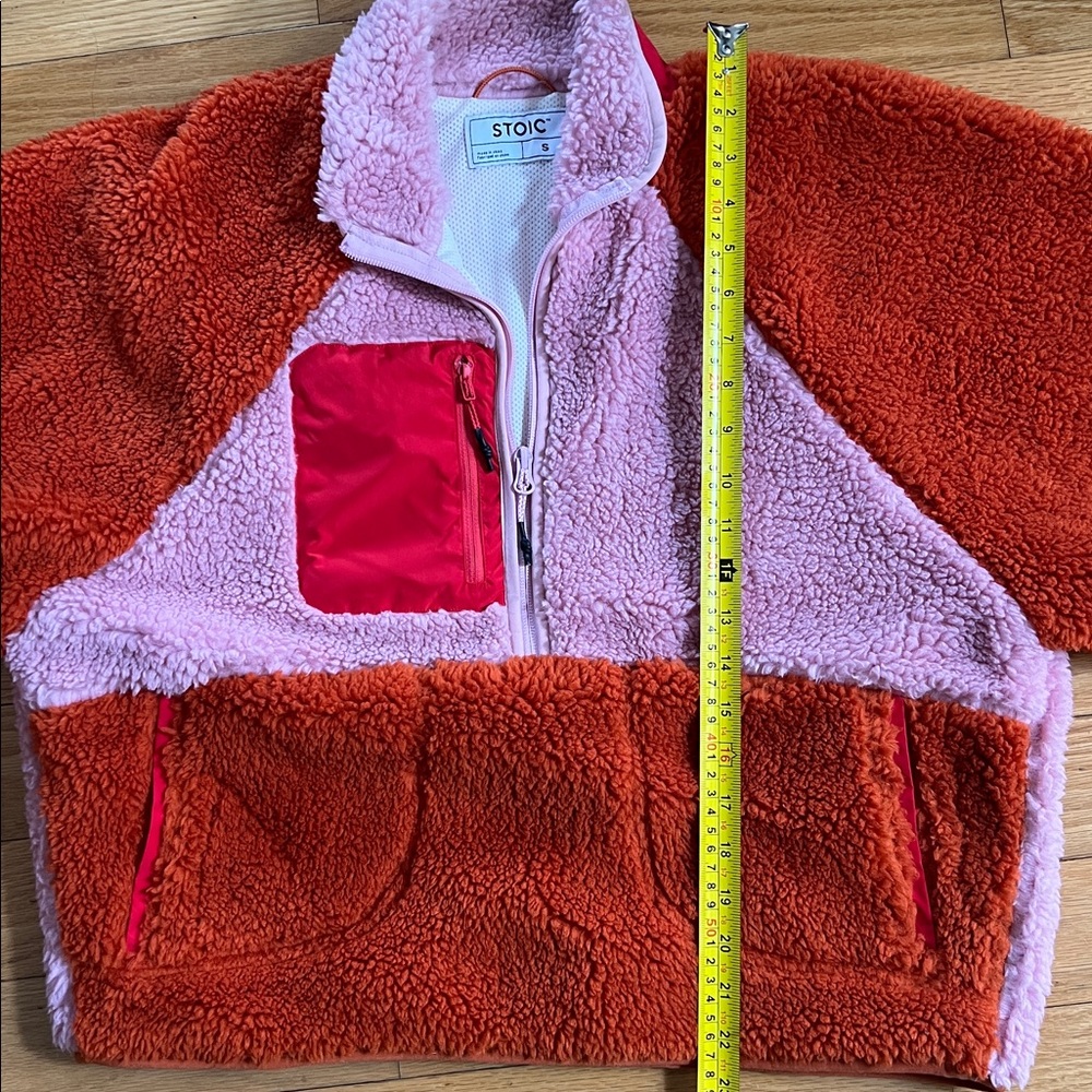 Stoic Women's Pink and Orange Fleece Jacket - Picture 5 of 7